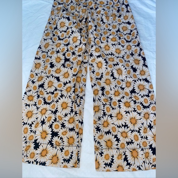 Anthropologie Maeve Size 25 The Colette Crop Wide-Leg Pants Daisy Print - Picture 8 of 10